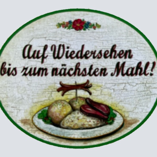 Nostalgie Holzschild Auf Wiedersehen Bis Zum Nächsten Mahl Essen Essen Schild