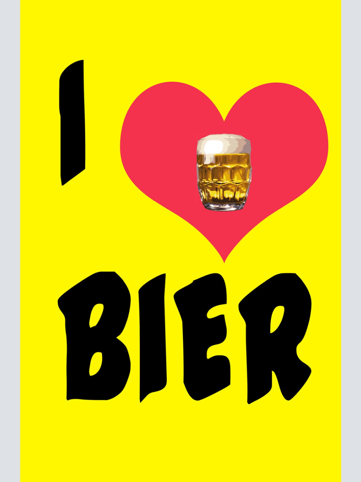 Schild Spruch I Love Bier Ich Liebe Bier Herz Alkohol JW
