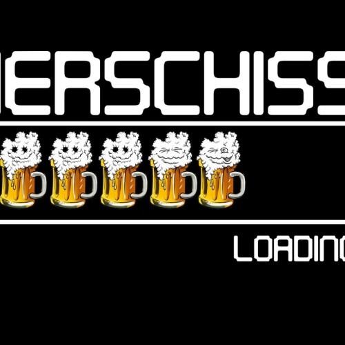 Schild Spruch Bierschiß loading Bier Toilette Klo Alkohol JW