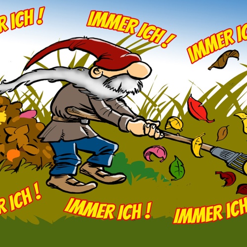 Schild Spruch Immer Ich Gartenzwerg Arbeit Garten JW