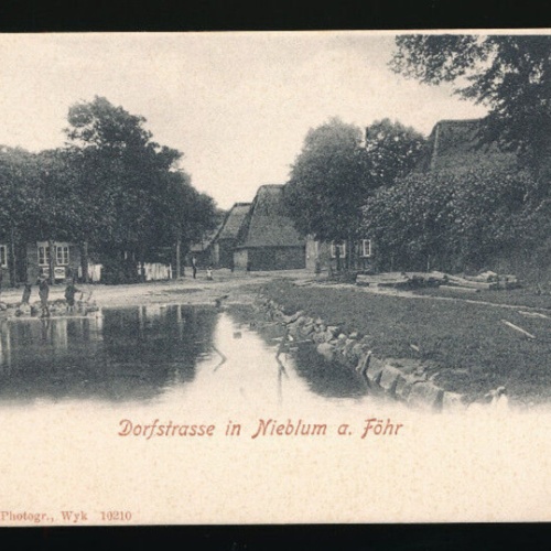 AK aus Nieblum auf Föhr, Dorfstrasse  Schleswig-Holstein (152)