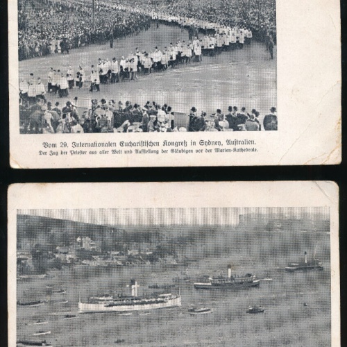 2 Karten 29 Int. Eucharistischer Kongreß in Sydney Australien (615)