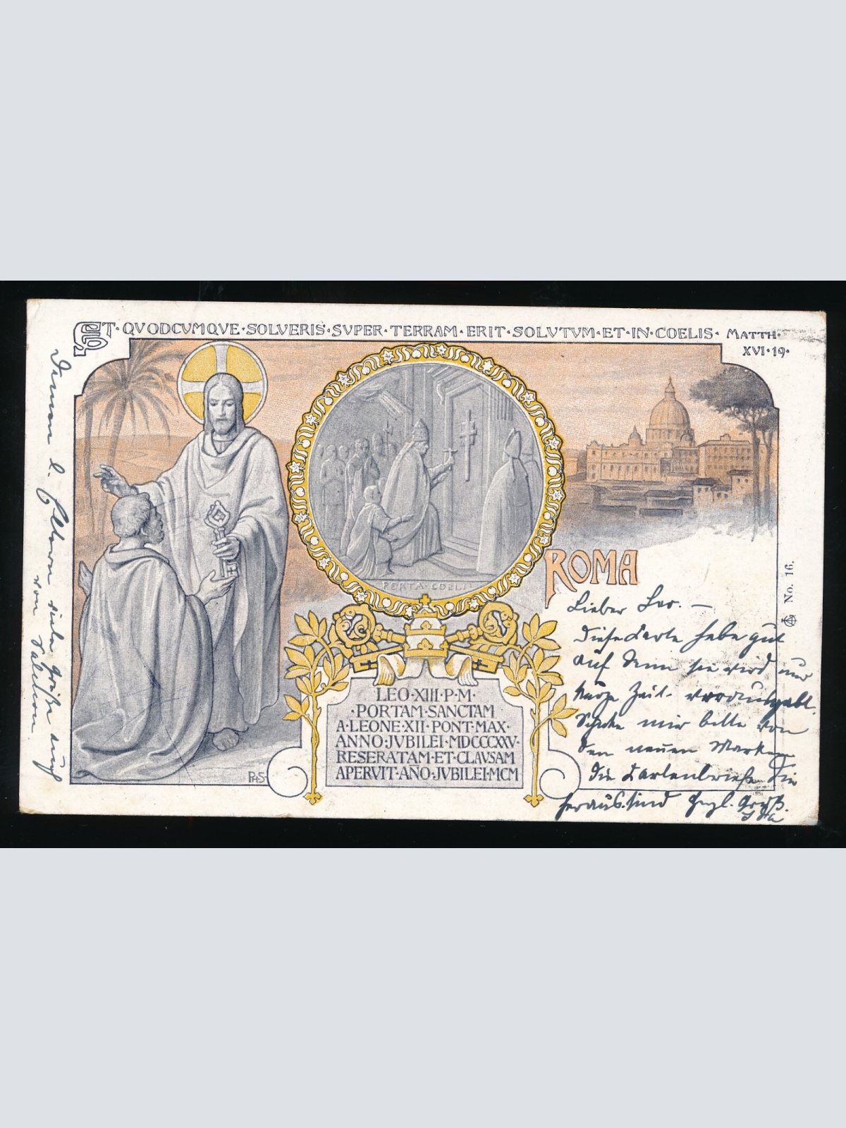 AK aus Roma - Rom mit Jesus und Pabst - Päbste (474)