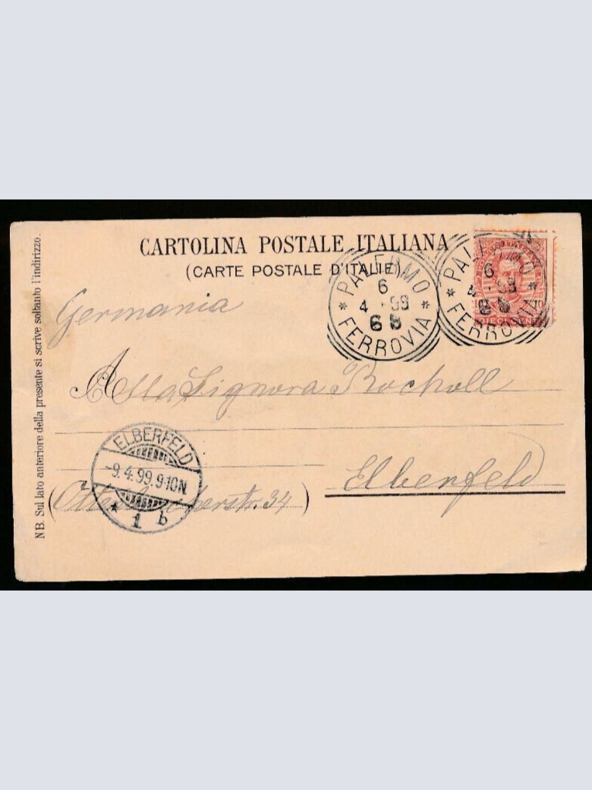 Litho-Karte aus Italien zwei Männer und zwei Frauen auf Kutsche mit Esel (665)