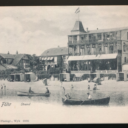 AK aus Wyk am Föhr, mit Deppes Hotel Strand Schleswig-Hohlstein (142)