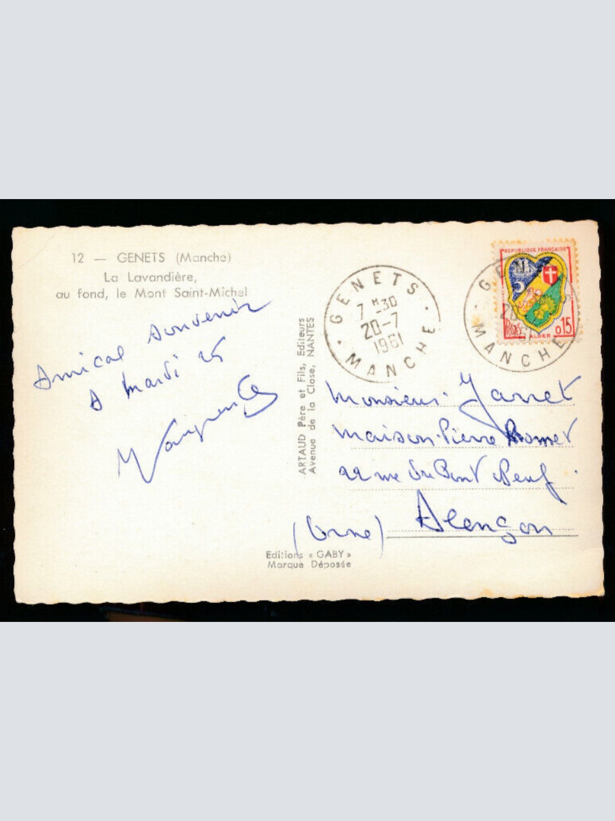 AK aus Genets Frankreich mit Wäscherinen (225)