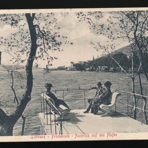 AK aus Lovrana - Lovran ausblick auf den Hafen Kroatien (274)