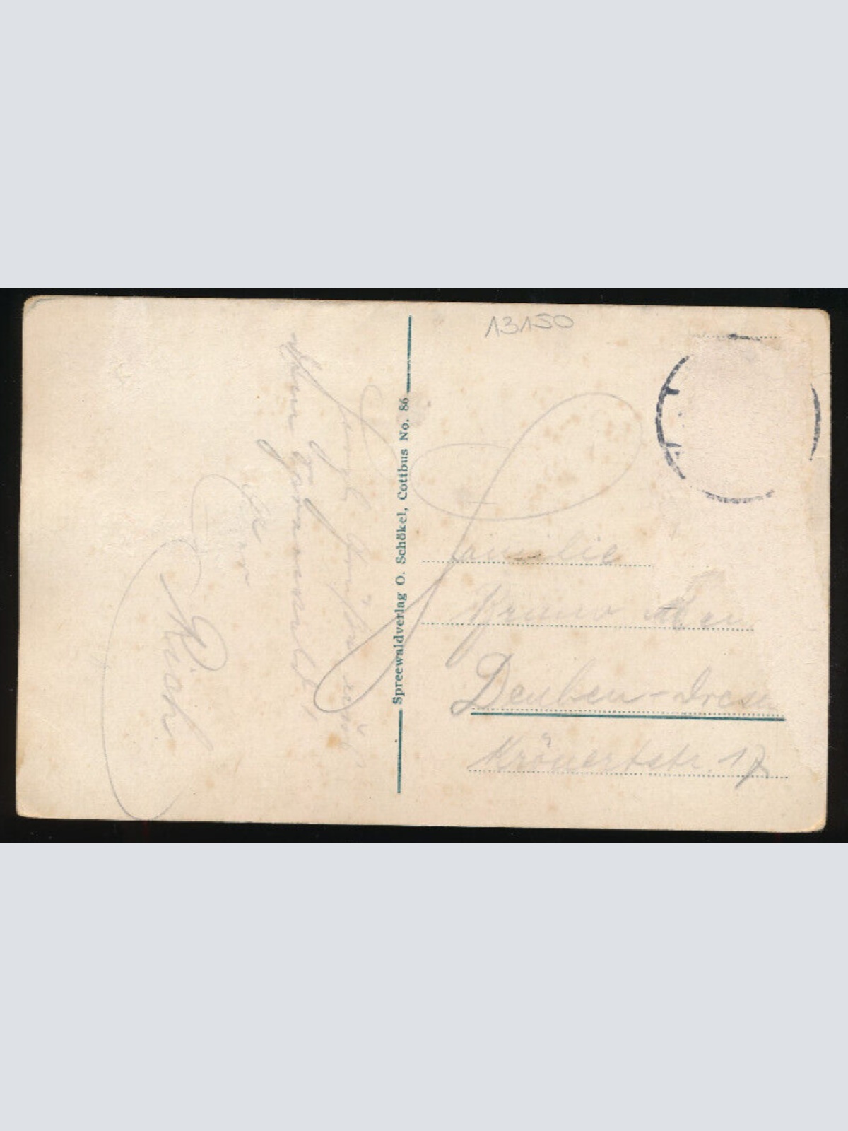 AK die Post im Spreewald Brandenburg Postboote auf Boot (721)