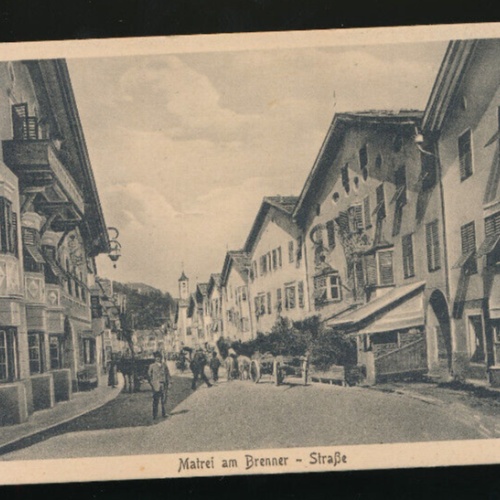 AK aus Matrei am Brenner Straßenansicht Tirol (758)