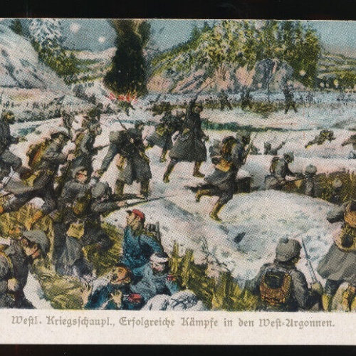 AK Kriegschauplatz Erfolgreiche Kämpfe in den West Argonnen (749)