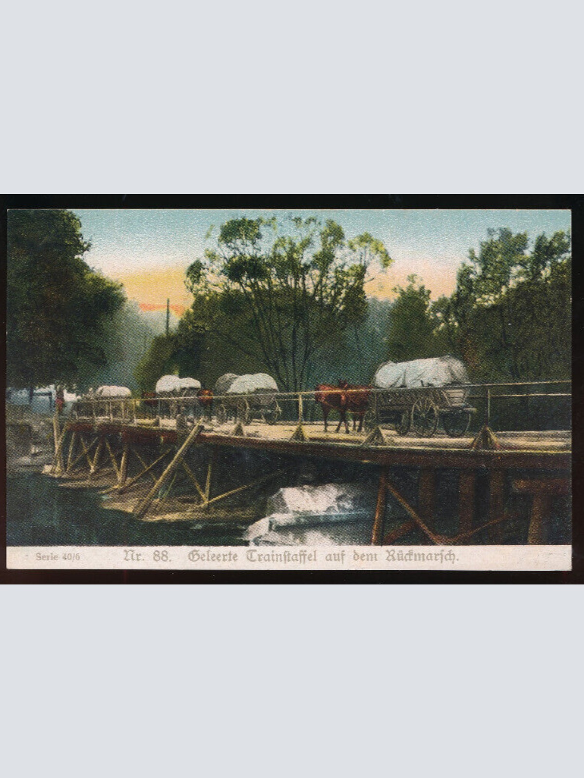 AK Geleerte Trainstaffel auf dem Rückmarsch (745)
