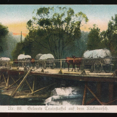 AK Geleerte Trainstaffel auf dem Rückmarsch (745)