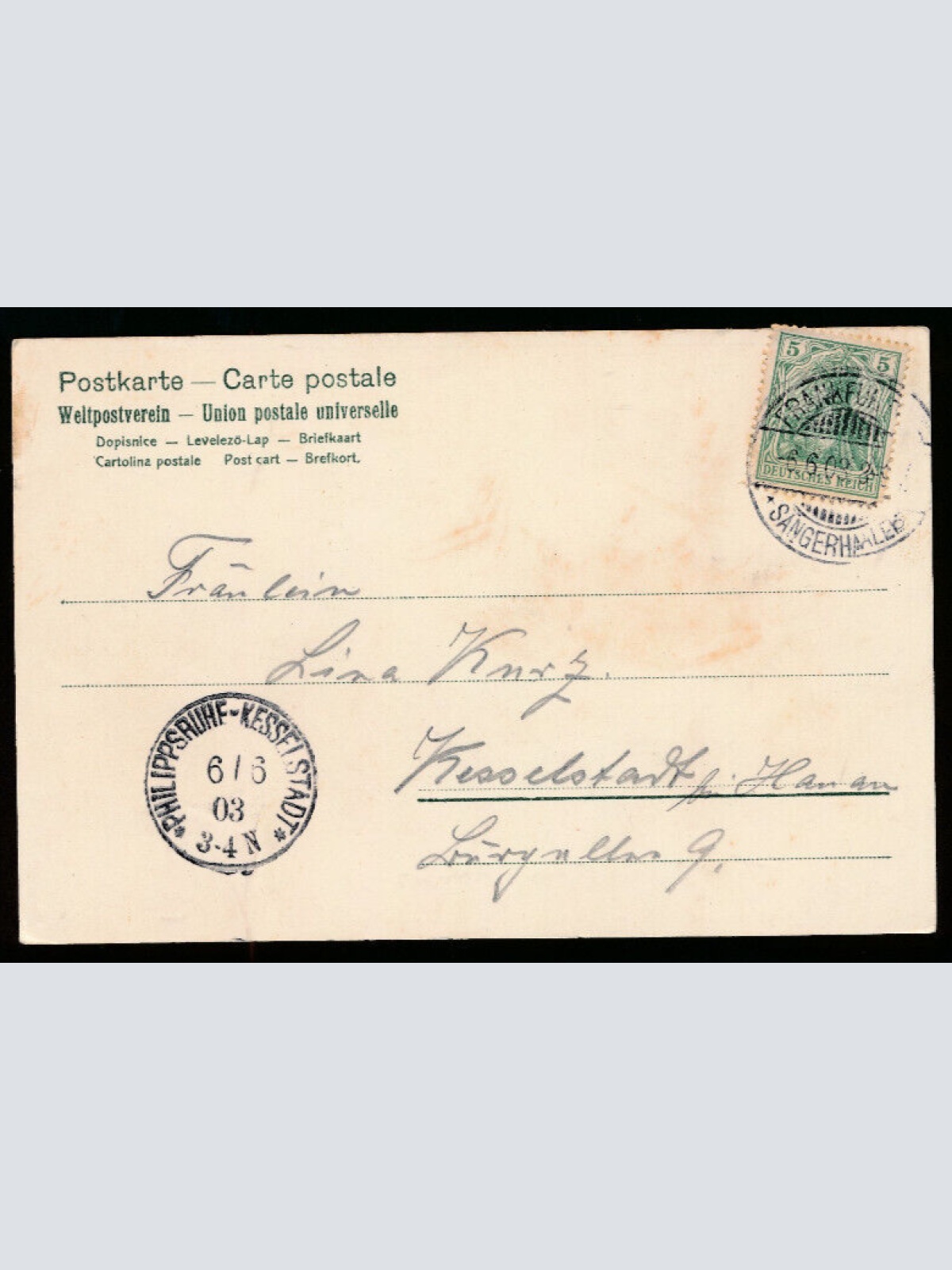 AK aus Frankfurt Deutscher Männersangsverein Männer mit Harfen Hessen (657)