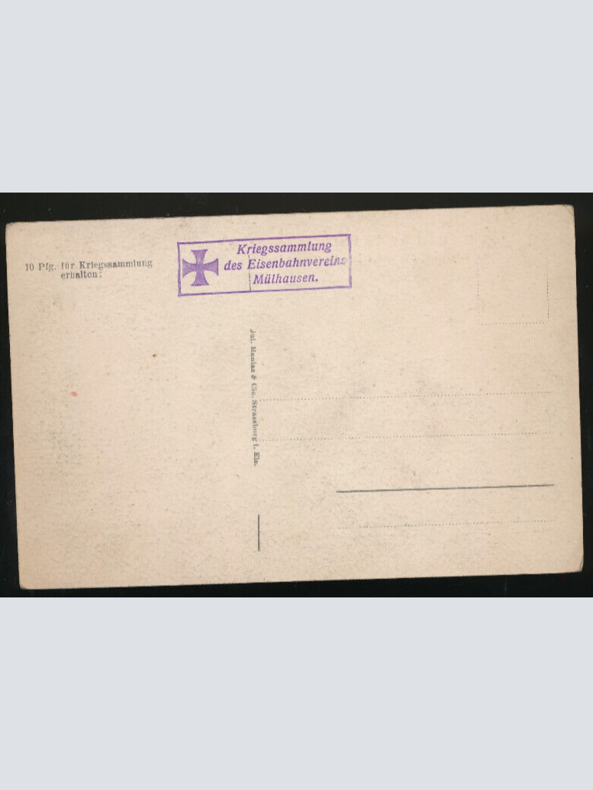 AK aus Dammerkirch der von den Franzosen gesprengte Eisenbahnviadukt (624)