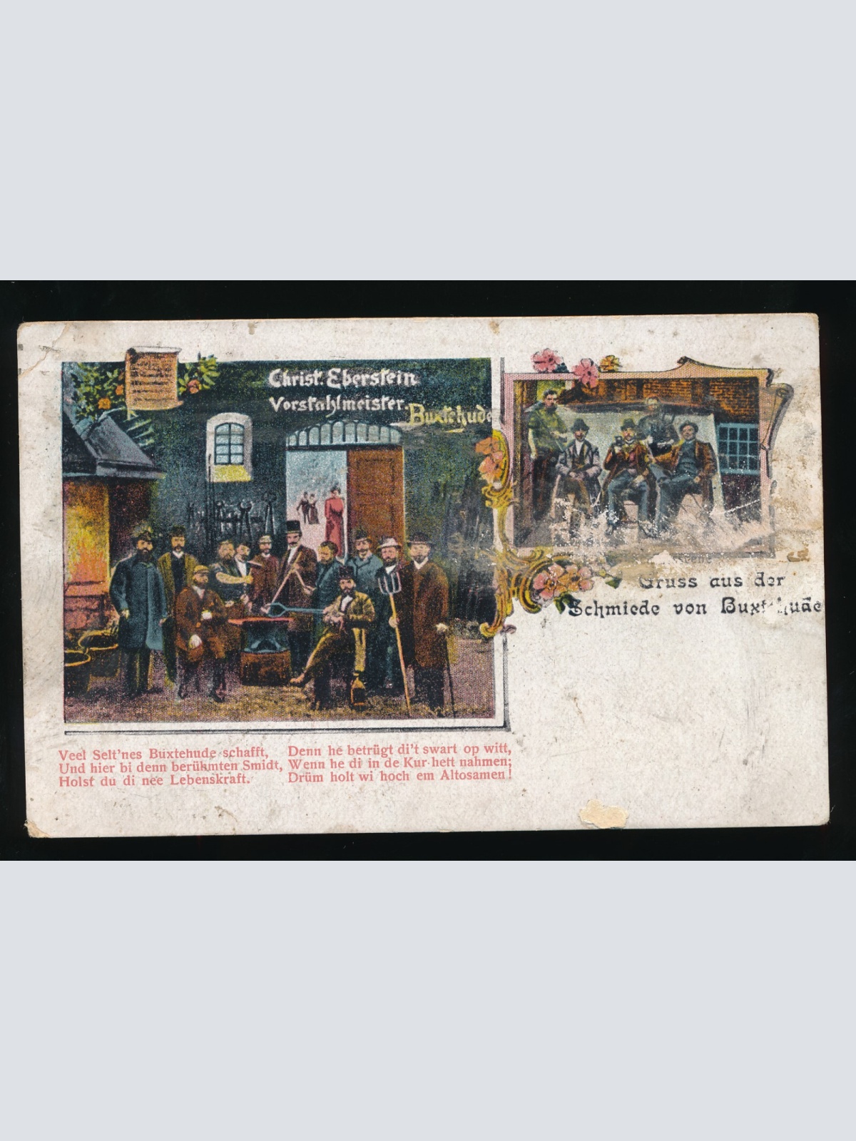 AK aus Buxtehude gruss aus der Schmiede Christ.Eberstein Vorstahlmeister (502)