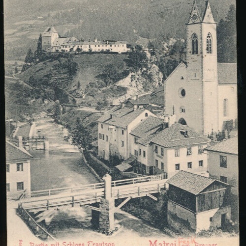 AK aus Matrei am Brenner mit Schloss Trautson Tirol (703)