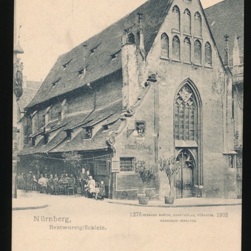 AK aus Nürnberg mit Bratwurstglöcklein Bayern (360)