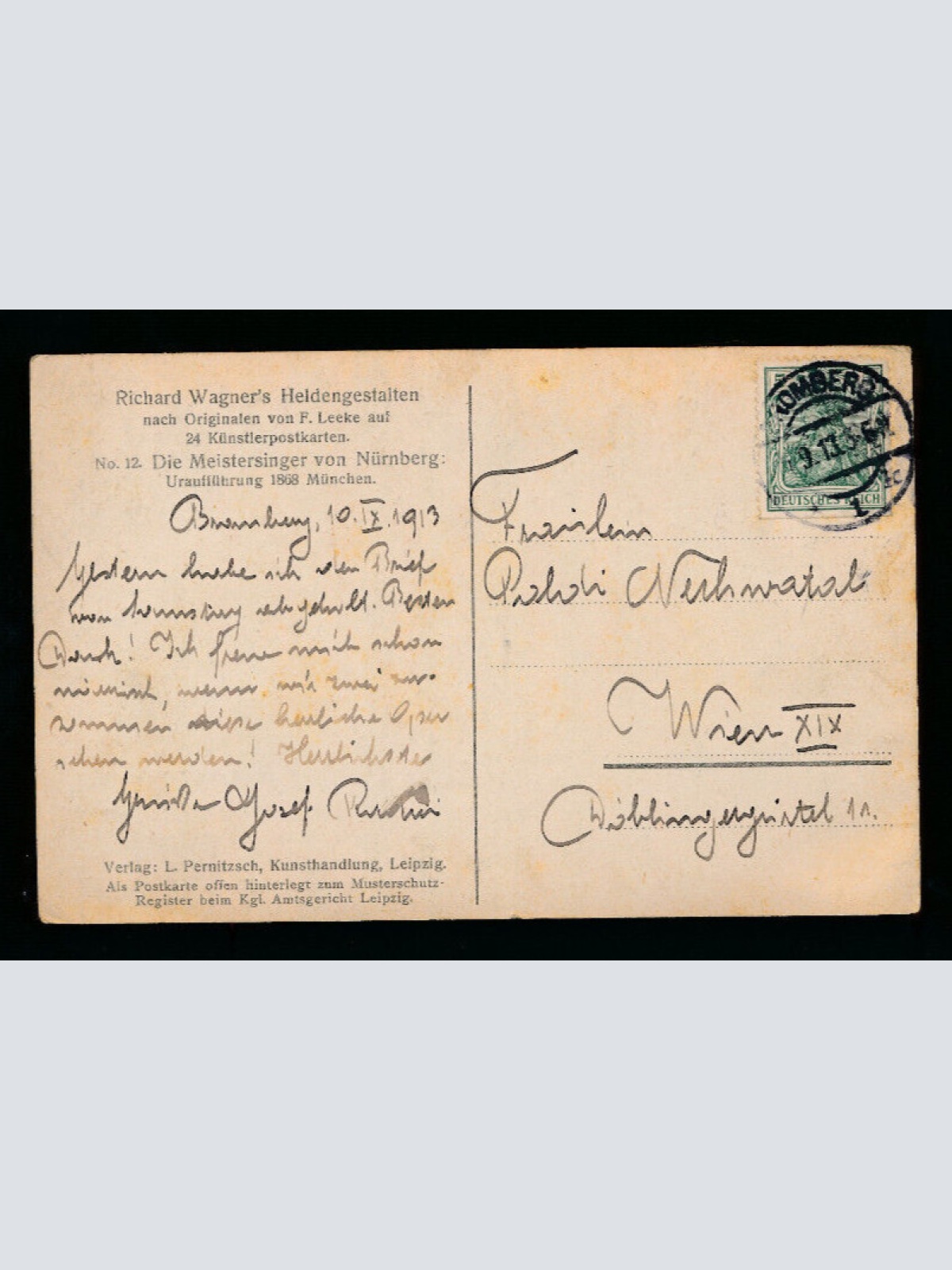 AK vom Meistersinger mit Nachtwächter Text, höhrt ihr Leut ... (122)