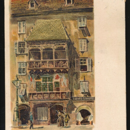 Präge-Karte aus Innsbruck mit Goldenes Dachl Tirol (959)