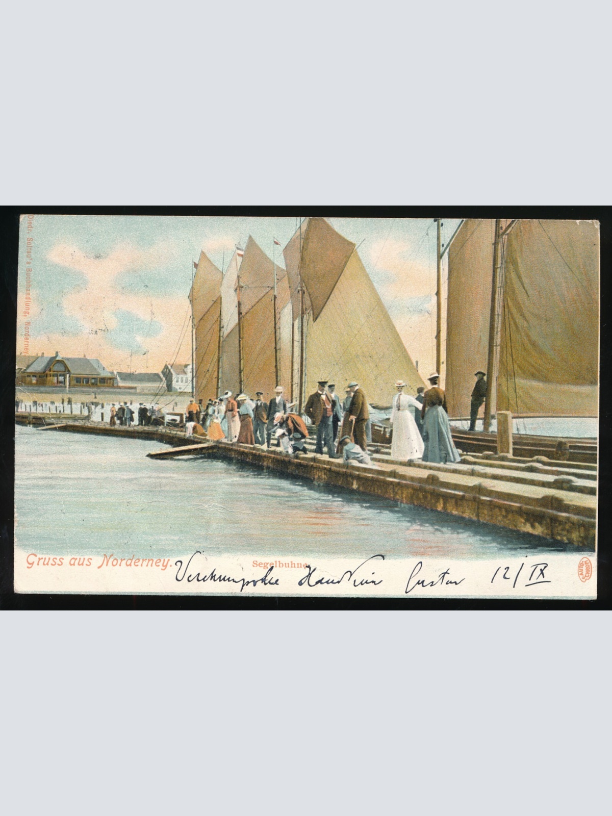 AK gruß aus Norderney, Segelbühne Niedersachsen (77)