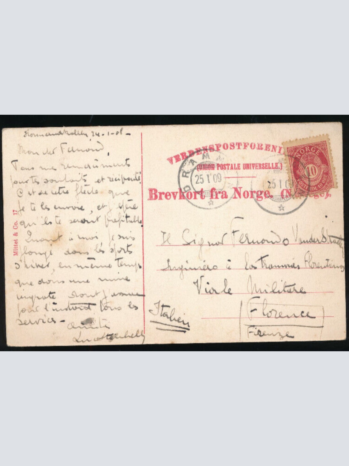 Winter - Karte vom Konnerudkollens Sanatorium Norwegen (926)