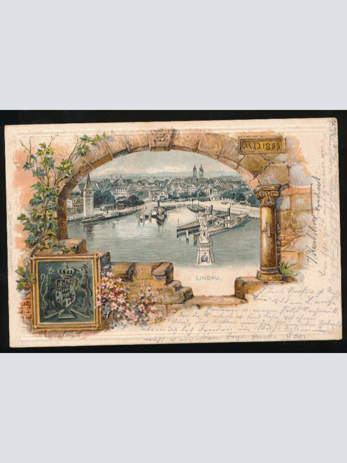 Präge-Karte aus Lindau Bayern (1013)