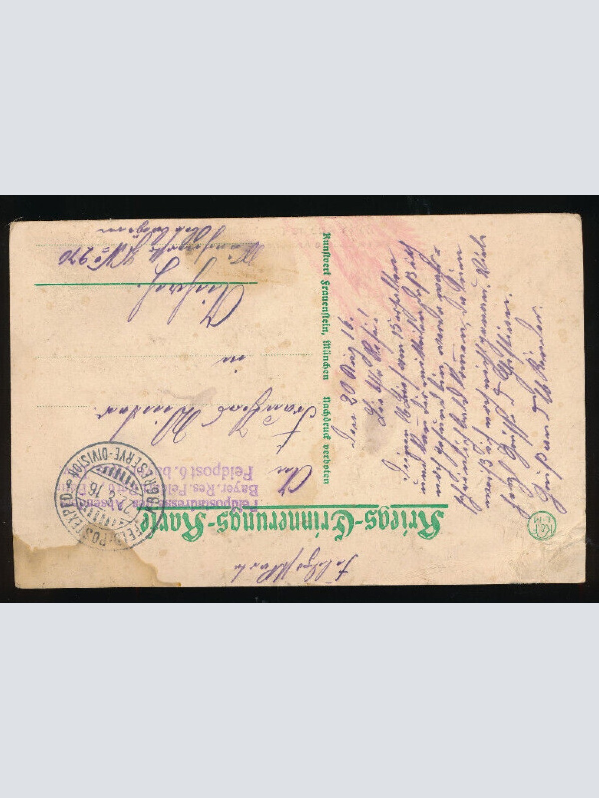 AK aus AubersStraße zerstört durch feindliche Artillerie Frankreich (516)