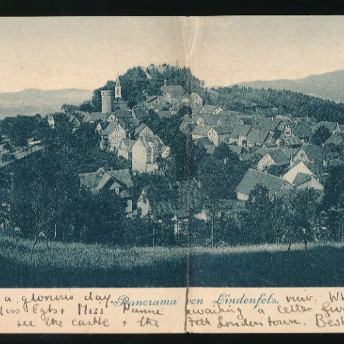 Doppelkarte aus Lindenfels Hessen Deutschland (990)