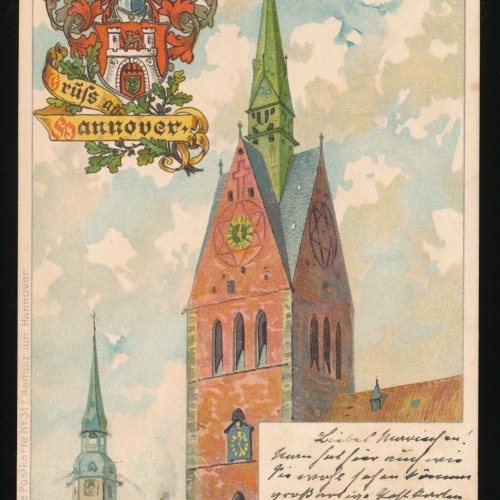 Litho-Karte Grüße aus Hannover Niedersachsen (533)