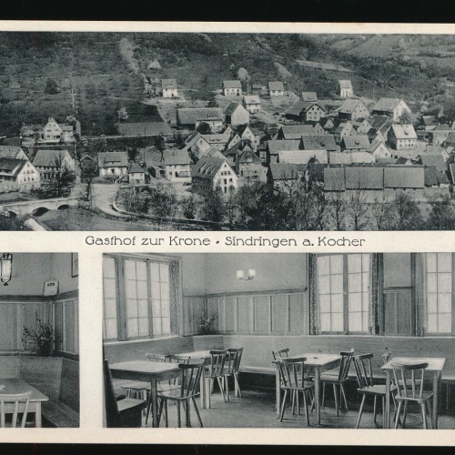 AK aus Sindringen a. Kocher mit Gsthof zur Krone (329)