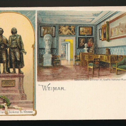 Litho-Karte aus Weimar im Goethe Haus Thüringen (83)