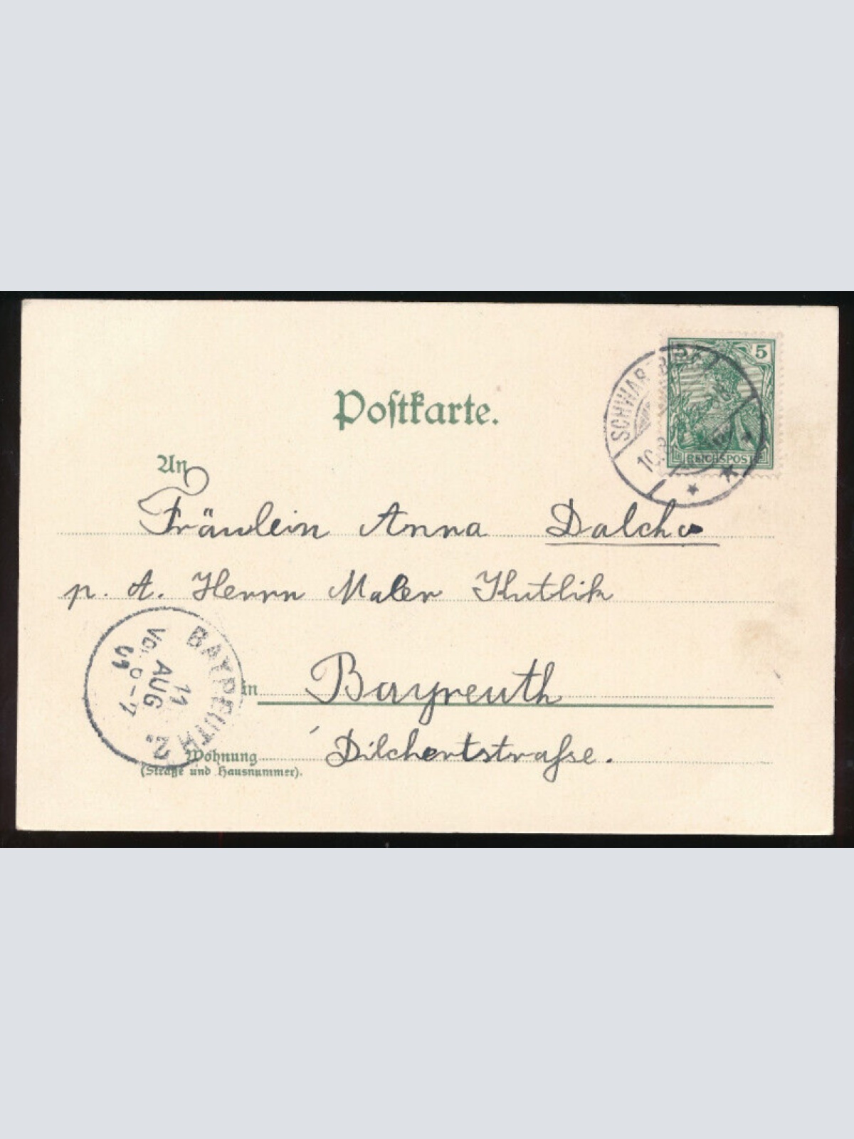 Litho-Karte gruss aus Schwarzburg Thüringen (889)