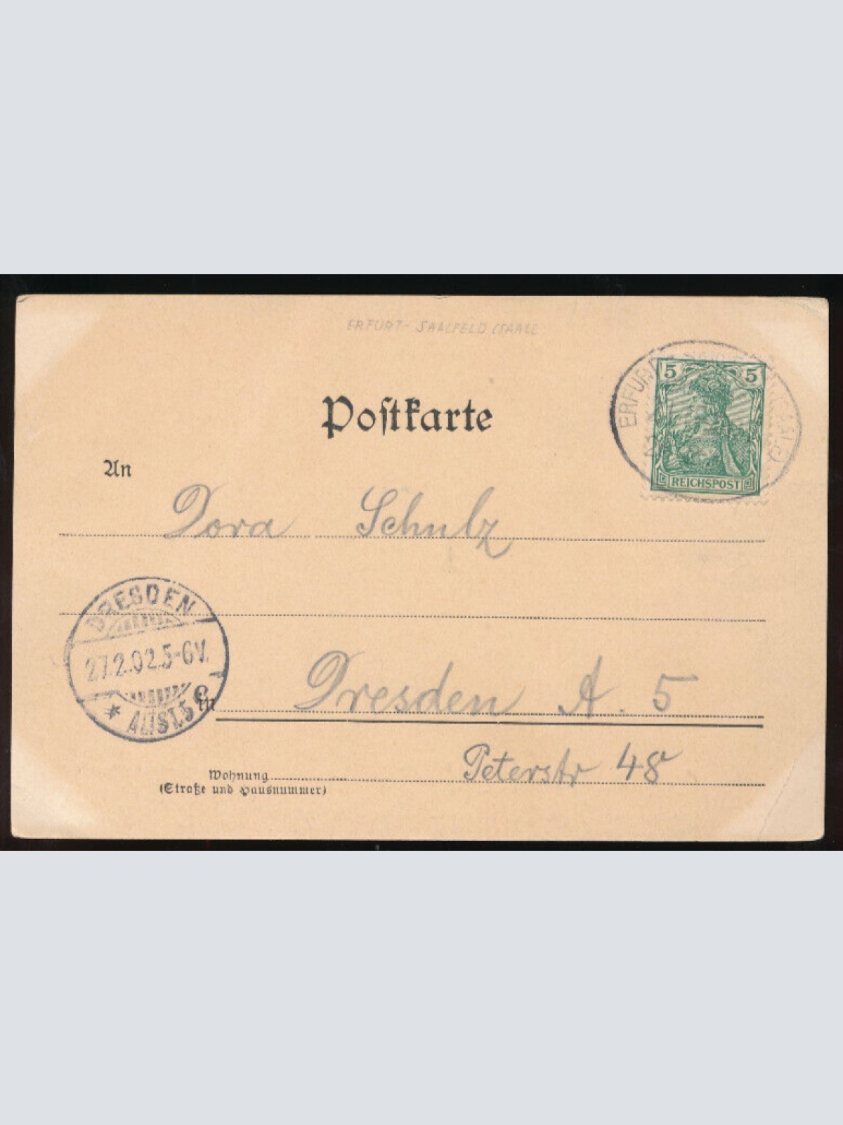 AK gruss aus Arnstadt Marktplatz und Colonladen Thüringen (879)