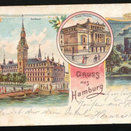 Litho-Karte gruss aus Hamburg (888)