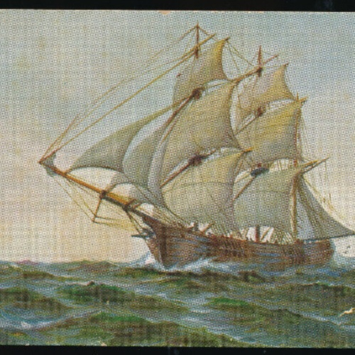 AK vom Dreimast-Galiot Das Jubelfest Junius 19. im Jahre 1839 (907)