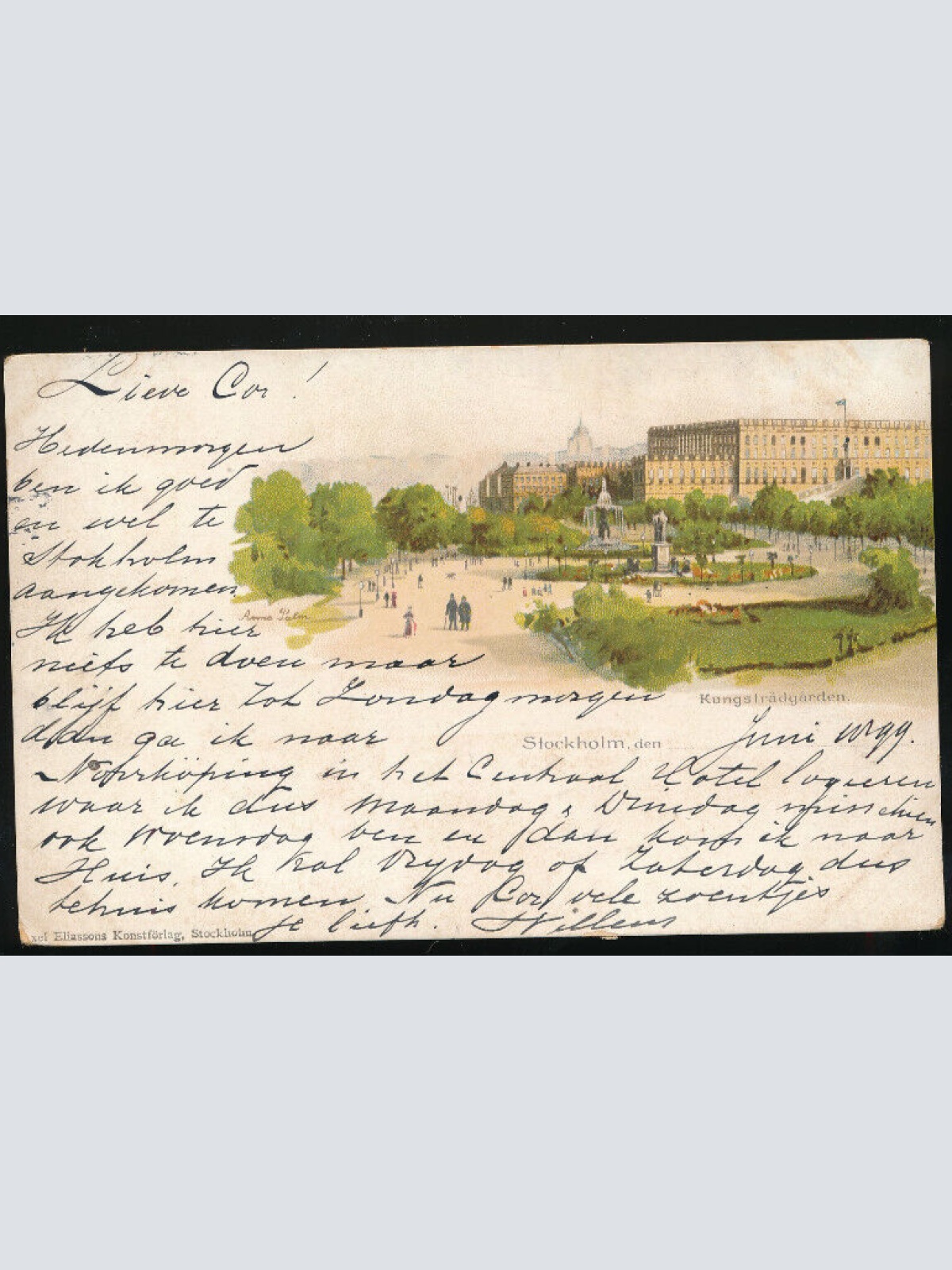 Litho-Karte aus Stockholm Kungsträdgarden (911)