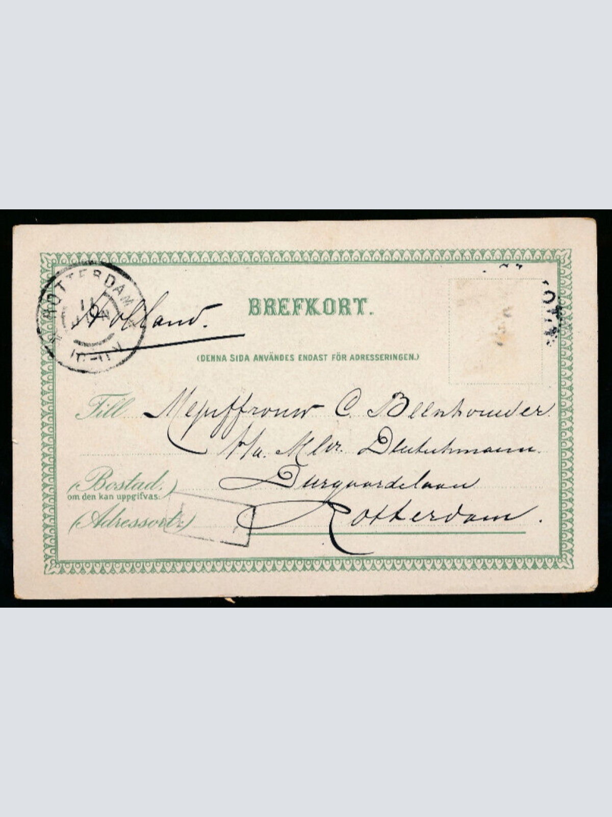 Litho-Karte aus Stockholm Kungsträdgarden (911)