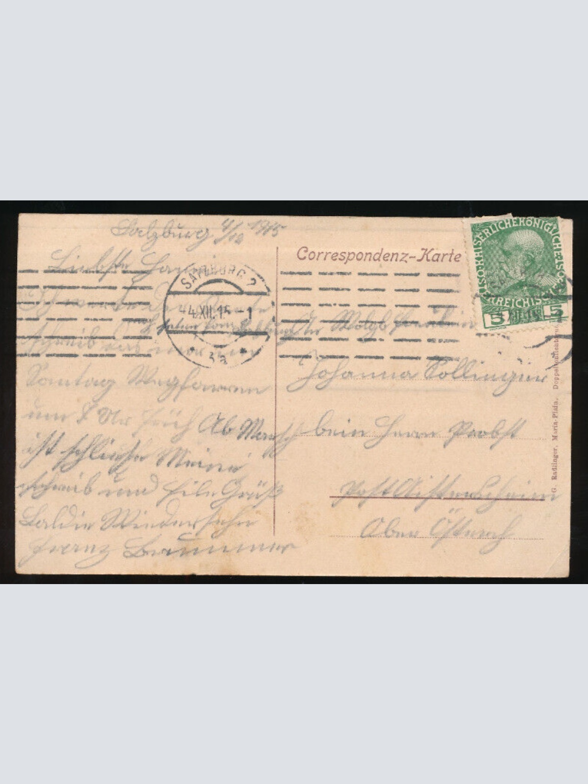 AK aus Maria Plain bei Salzburg mit Maria Plain Kirche (942)