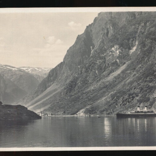 AK aus Gudvangen mit Dampfer Norwegen (930)