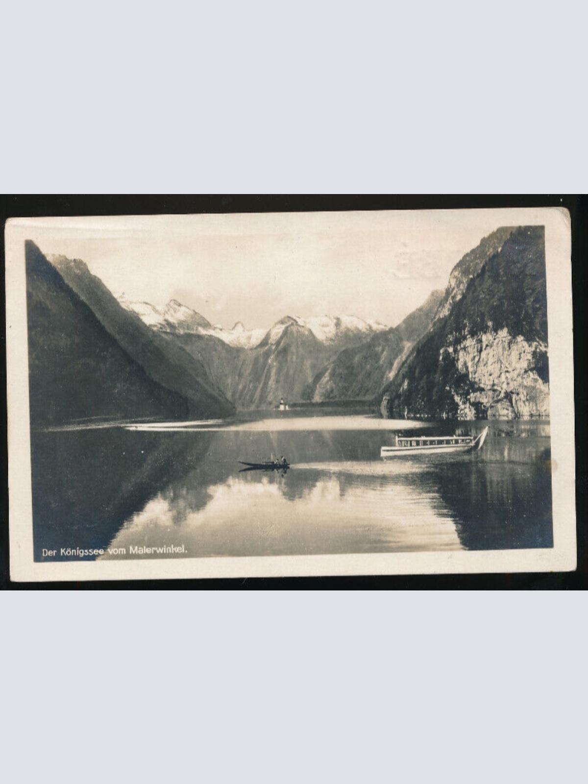 AK aus Bayern vom Königssee mit Boote Bayern Deutschland (1104)