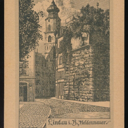 AK aus Lindau i.B. Heidenmauer Bayern Deutschland (1145)