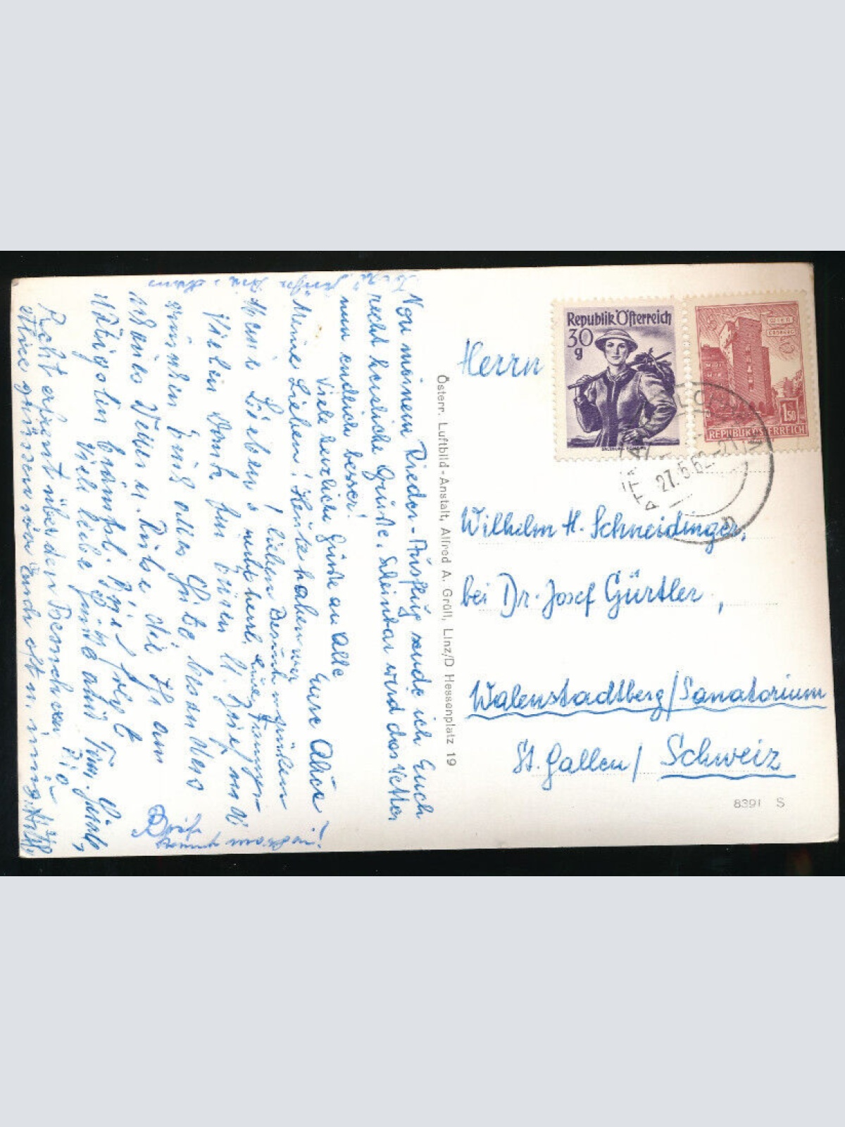 AK aus Ried Fliegeraufnahme Oberösterreich (1020)