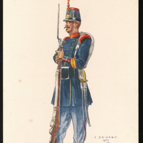 AK Belgische Militäruniformen Infanterie de Ligne -1853- (1029)