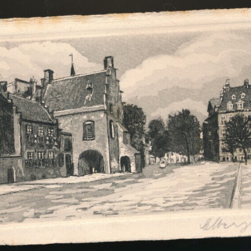 Radierungs-Karte aus Gravenhage Niederlande (1070)