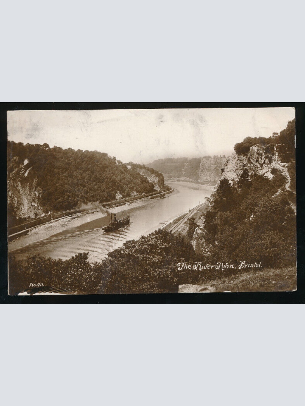 AK vom River Avon Bistol mit Dampfer England (842)