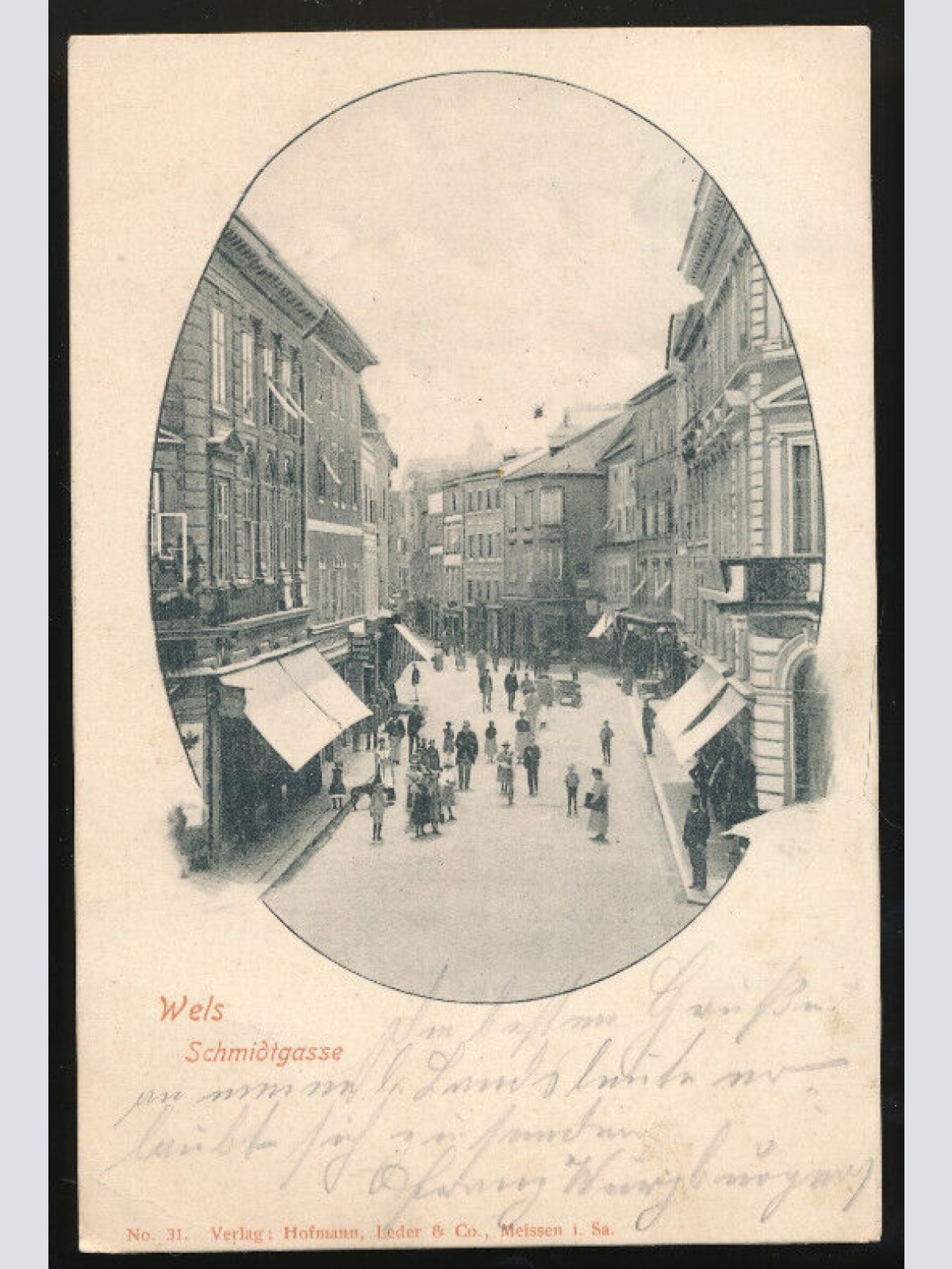 AK aus Wels Schmidtgasse Oberösterreich (1540)