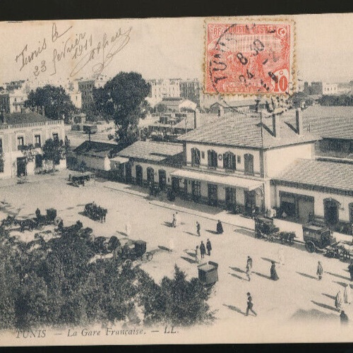 AK aus Tunis La Gare Francaise Tunesien (1480)