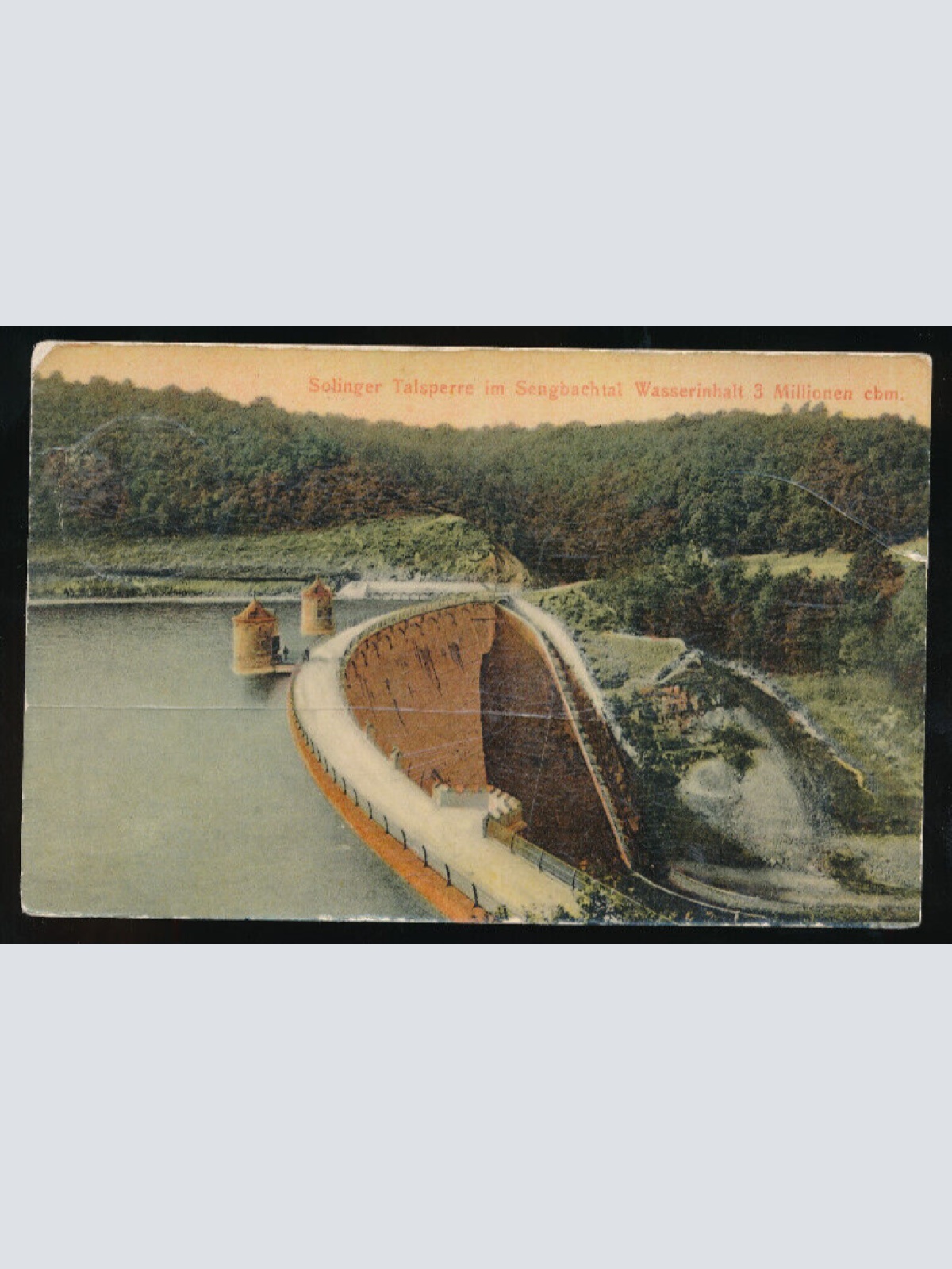 AK aus Solingen Talsperre mit 3 millionen cbm Wasser Nordrhein-Westaflen (1288)