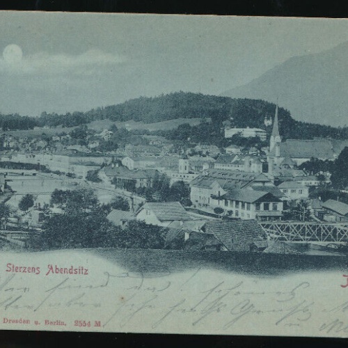 Mondschein-Karte aus Ischl Oberösterreich (1607)