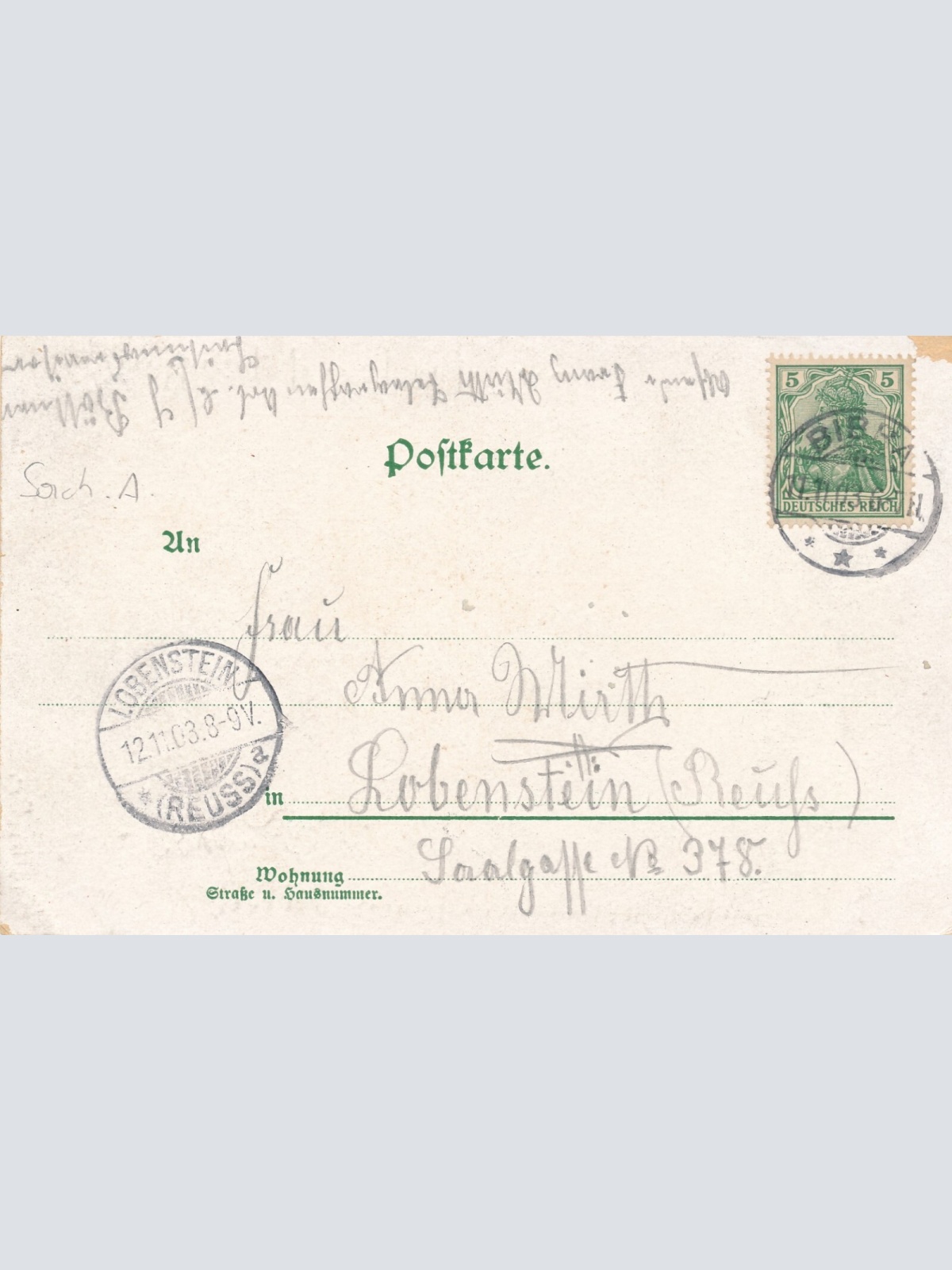 Litho-Karte, Gruss aus Bad Bibra, Sachsen Anhalt(S48)